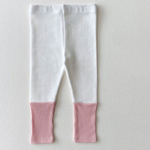 Baby Girl Candy Color Patchwork Design Tight Bottom Pants In Spring &