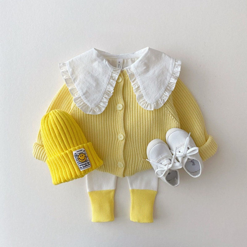 Baby Girl Candy Color Patchwork Design Tight Bottom Pants In Spring &