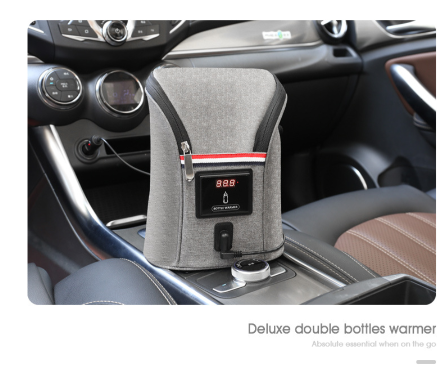 Car Baby Bottle Warmer Portable Travel Milk Warmer (Grey)