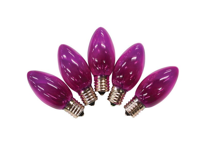 Holiday Bright Lights 9760877 C9 Christmas Light Bulbs, Purple&amp;
