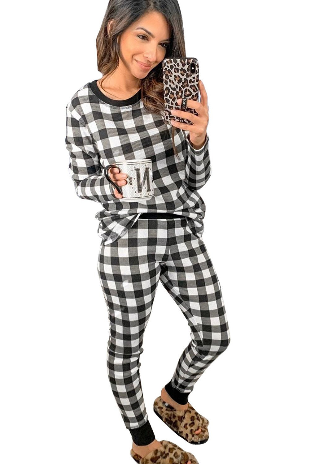 Plaid Two Pieces Loungewear