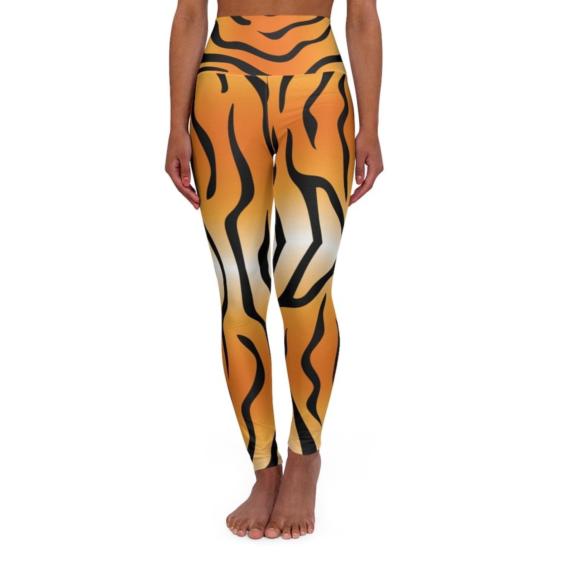 Womens High-waist Fitness Legging Yoga Pants, Tiger Stripes